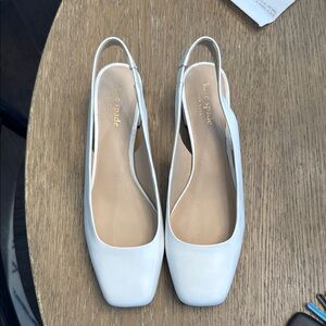 Kate Spade White Slingback Heeled Pumps